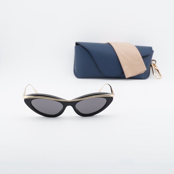 Loewe LW40166I 01A Cat Eye Sunglasses – Black Gold\\Grey main image 5
